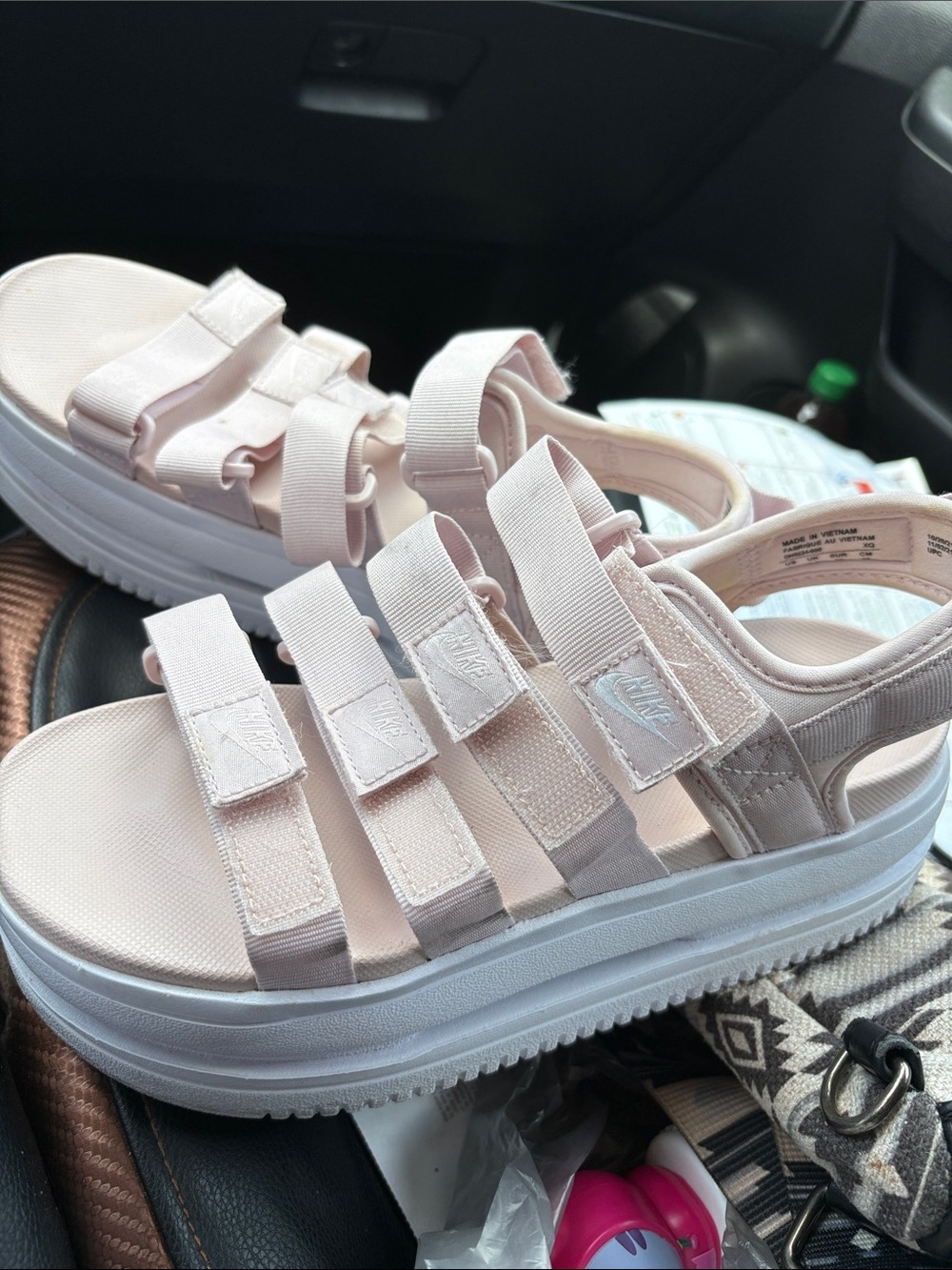 Nike Women’s Light Pink Strappy Platform Sandals